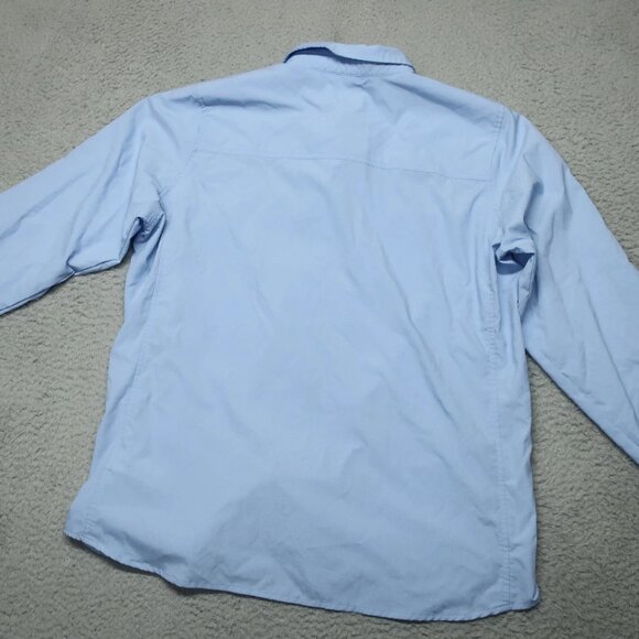 LL Bean Shirt Mens XL Blue No Fly Zone Safari Outdoor Vented Fishing Camp Pocket - Picture 13 of 15